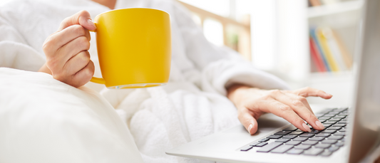 woman buying mattress online