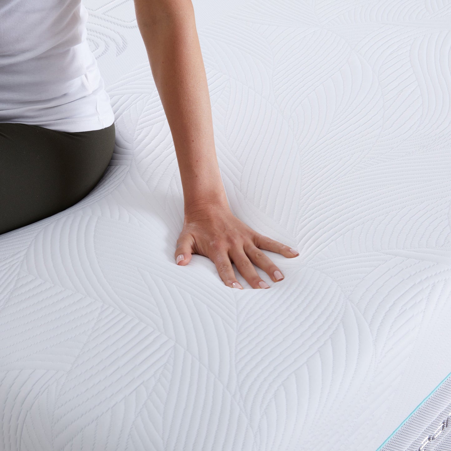 Hand Pressed On Bedgear S5 II Performance Mattress Cooling Cover