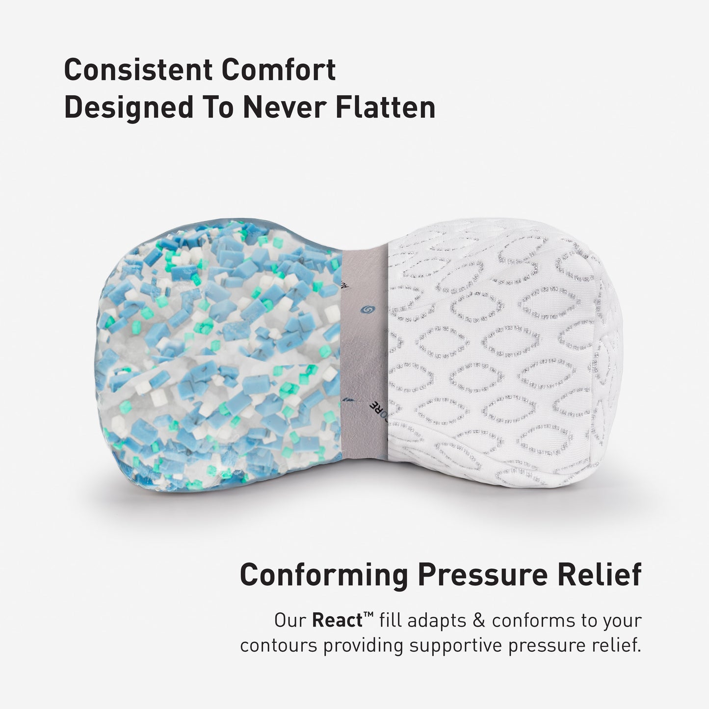 Bedgear Knee Pillow Cutaway Details