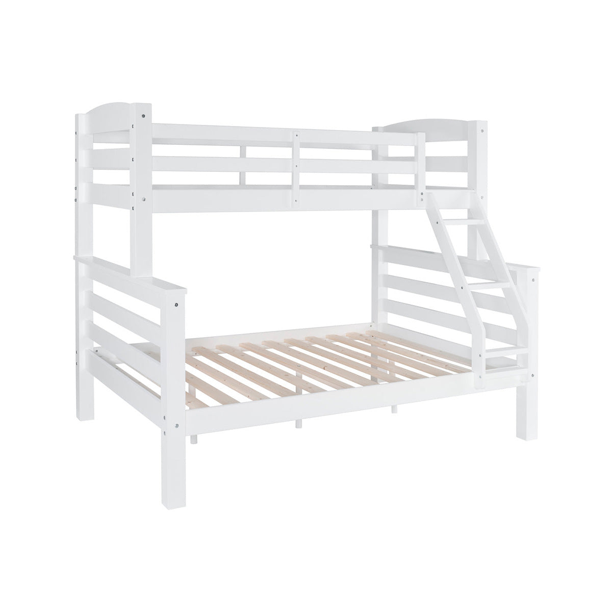 Twin Over Full Bunk Bed in White Silhouette
