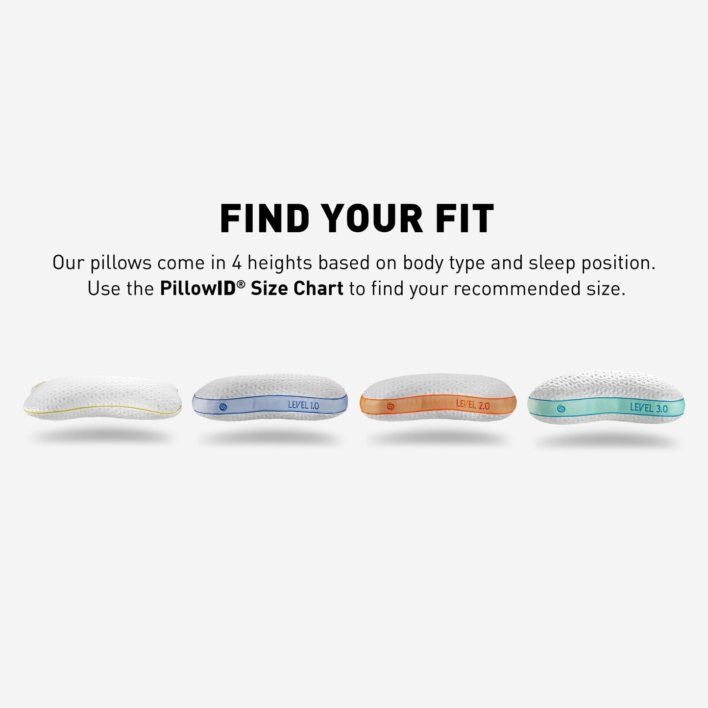 Bedgear Level Performance Pillows, find your fit