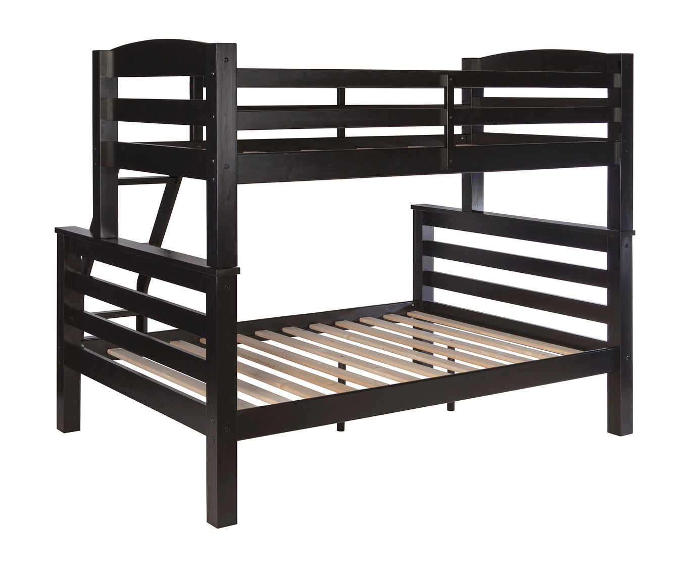 Levi Twin over Full Bunk Bed in Black-no mattress