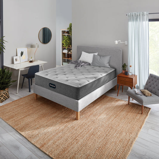 Beautyrest Reach Delmont Plush Mattress On Bed Frame In Bedroom