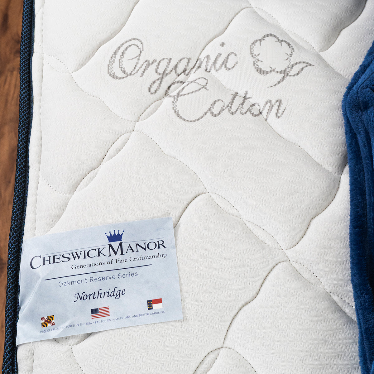 Cheswick Manor Northridge Mattress Fabric Detail And Product Tag