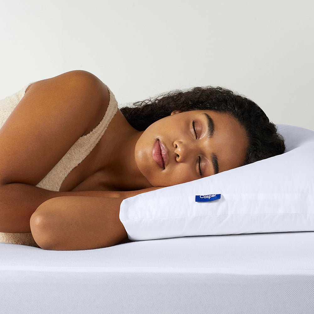Woman Sleeping On Casper Down Pillow