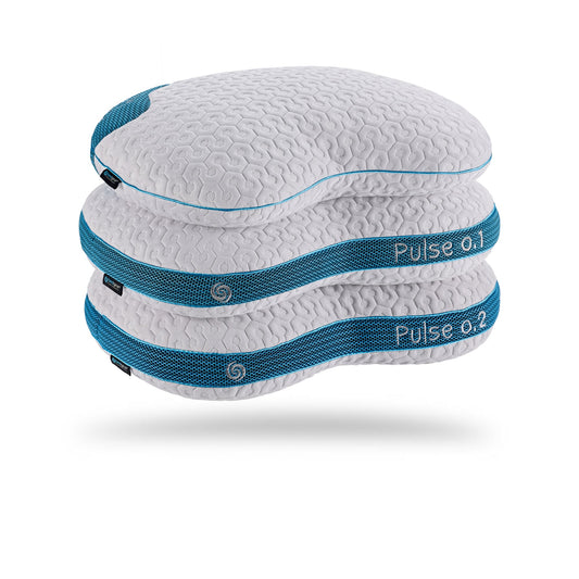 Bedgear Pulse Performance Pillow 0.0, 0.1, 0.2 top to bottom