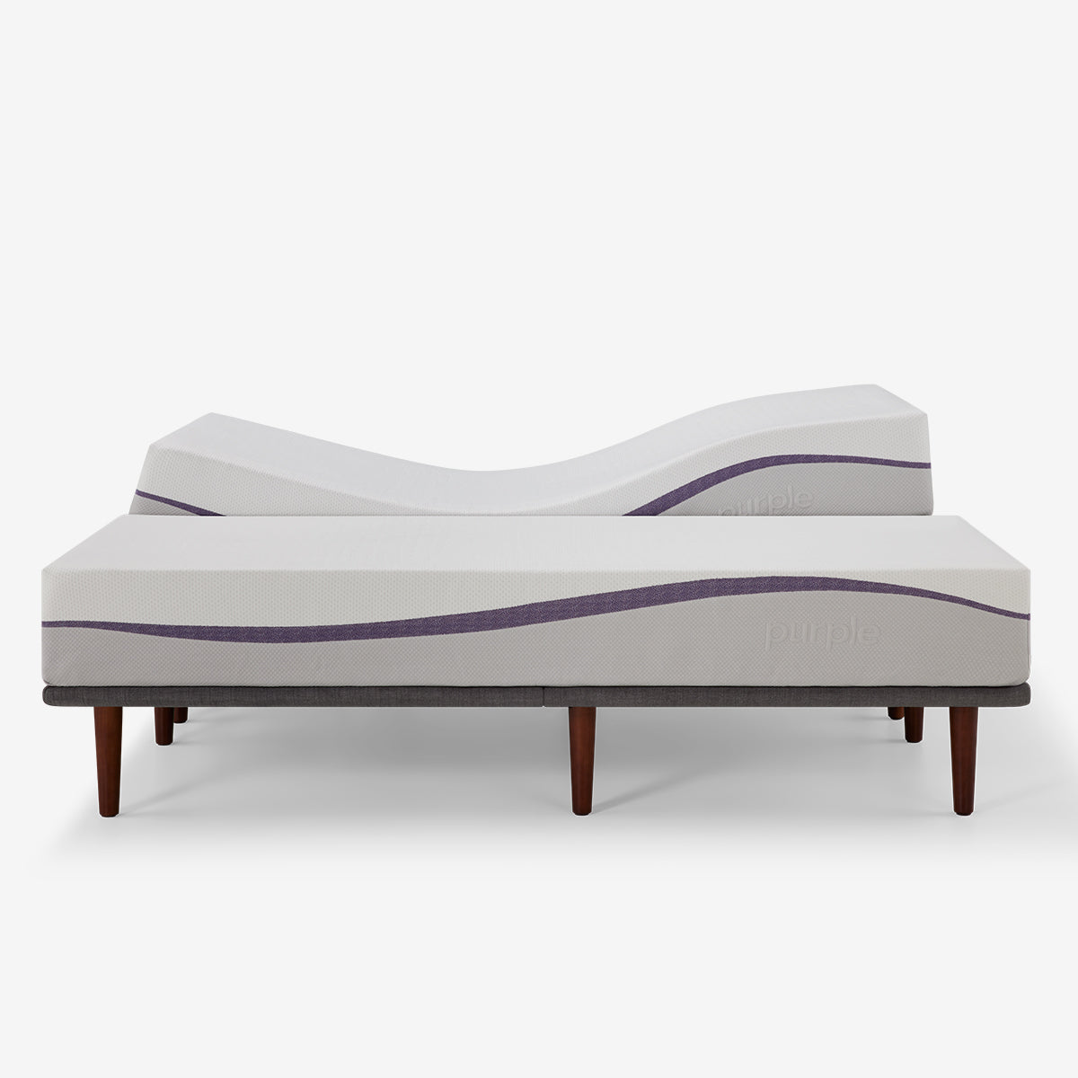 Purple Mattress on Adjustable Base Silhouette