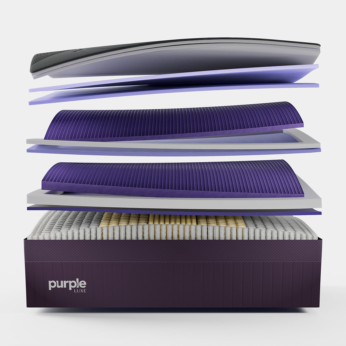 Purple Rejuvenate Premier Mattress layer cutaway