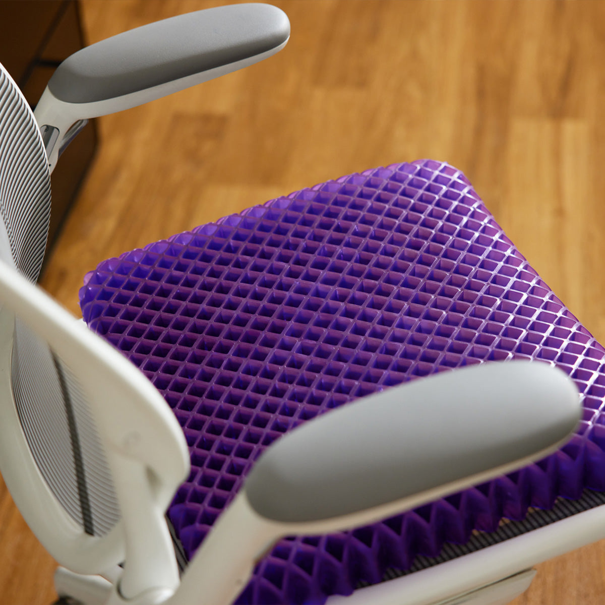 Purple Royal Seat Cushion GelFlex Grid On An Office Chair