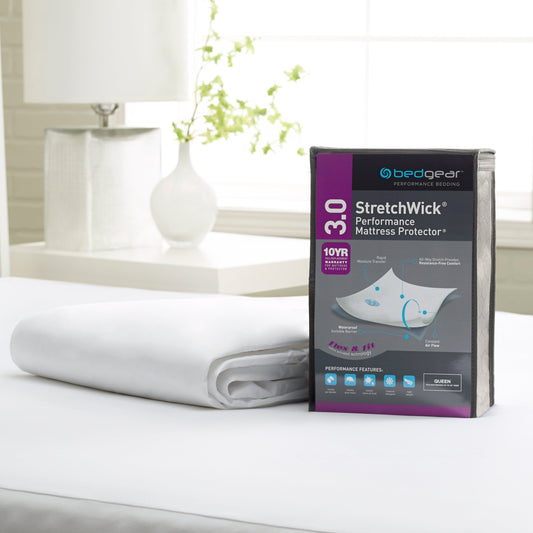 Bedgear StretchWick Mattress Protector shown with box