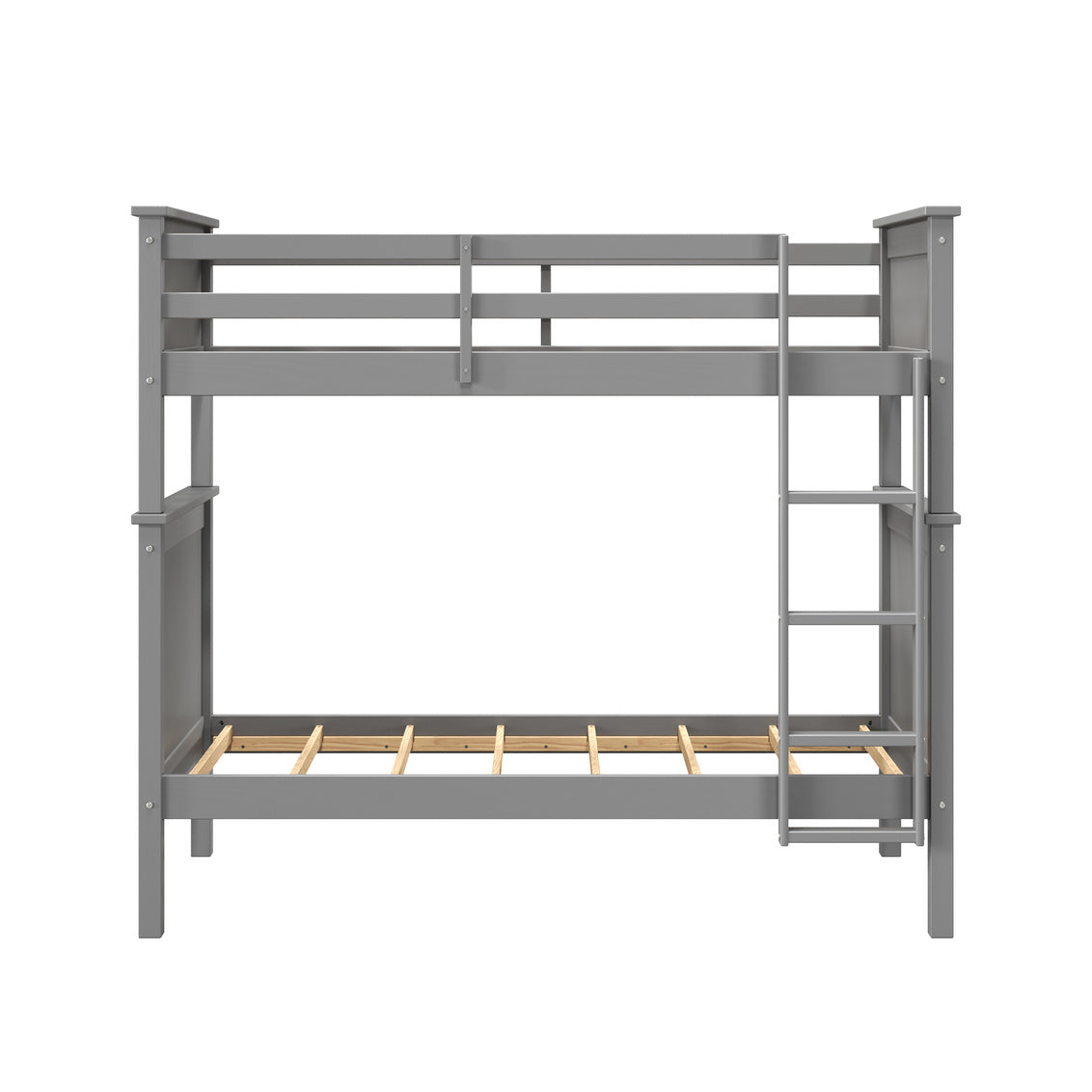 Leah Twin over Twin Bunk Bed in Grey-front