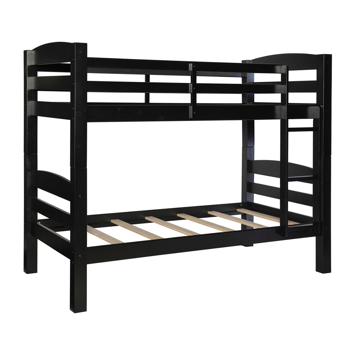 Twin Over Twin Bunk Bed in Black Silhouette