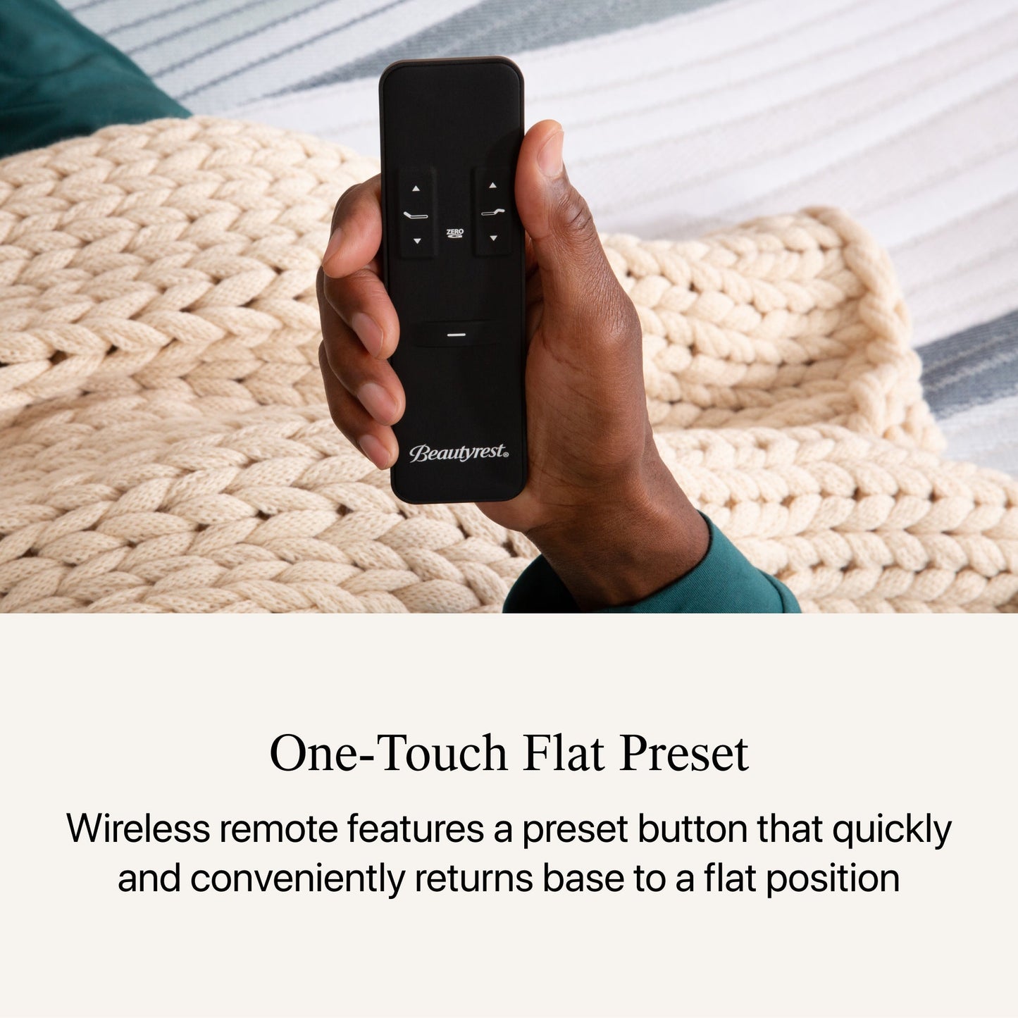 Adjustable Base One Touch Flat Preset