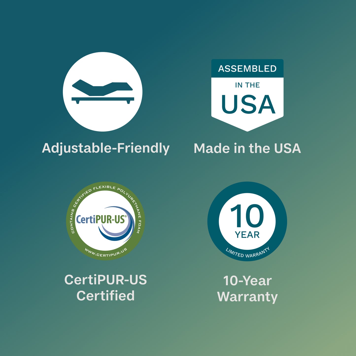 BeautySleep Dream Weaver 12.5inch Firm Mattress Icons