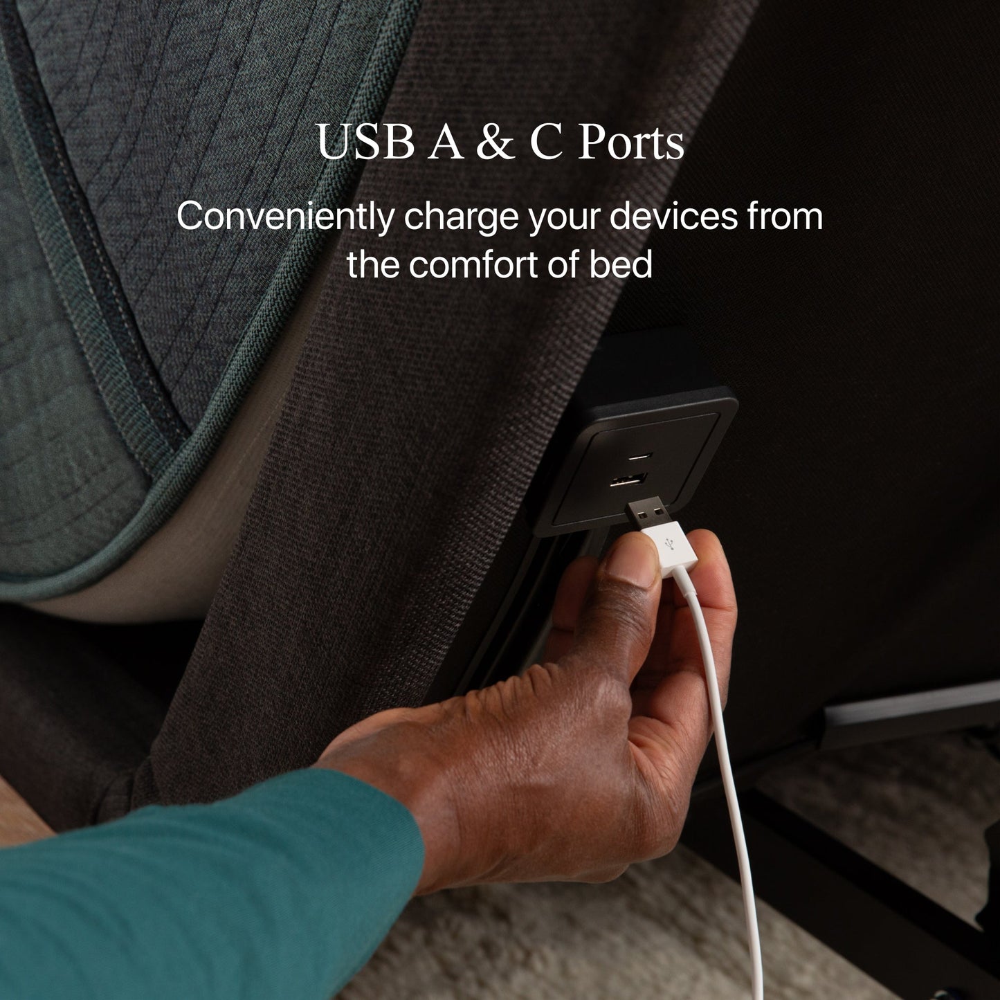 Adjustable Base with USB A and C Ports