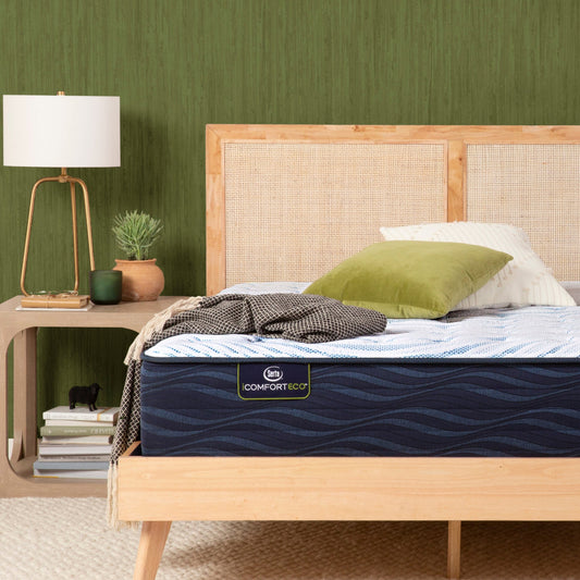 Serta iComfortECO Quilted Hybrid Medium Mattress In Bedroom