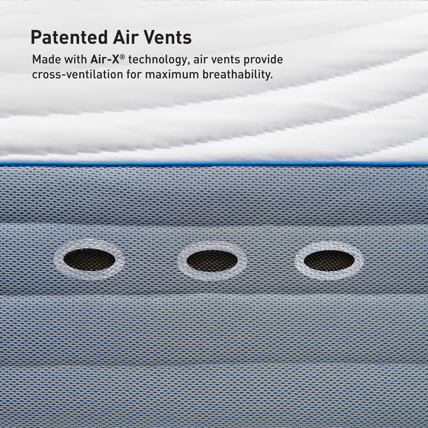 Bedgear H6 Plush Hybrid Performance Mattress Patented Air Vents