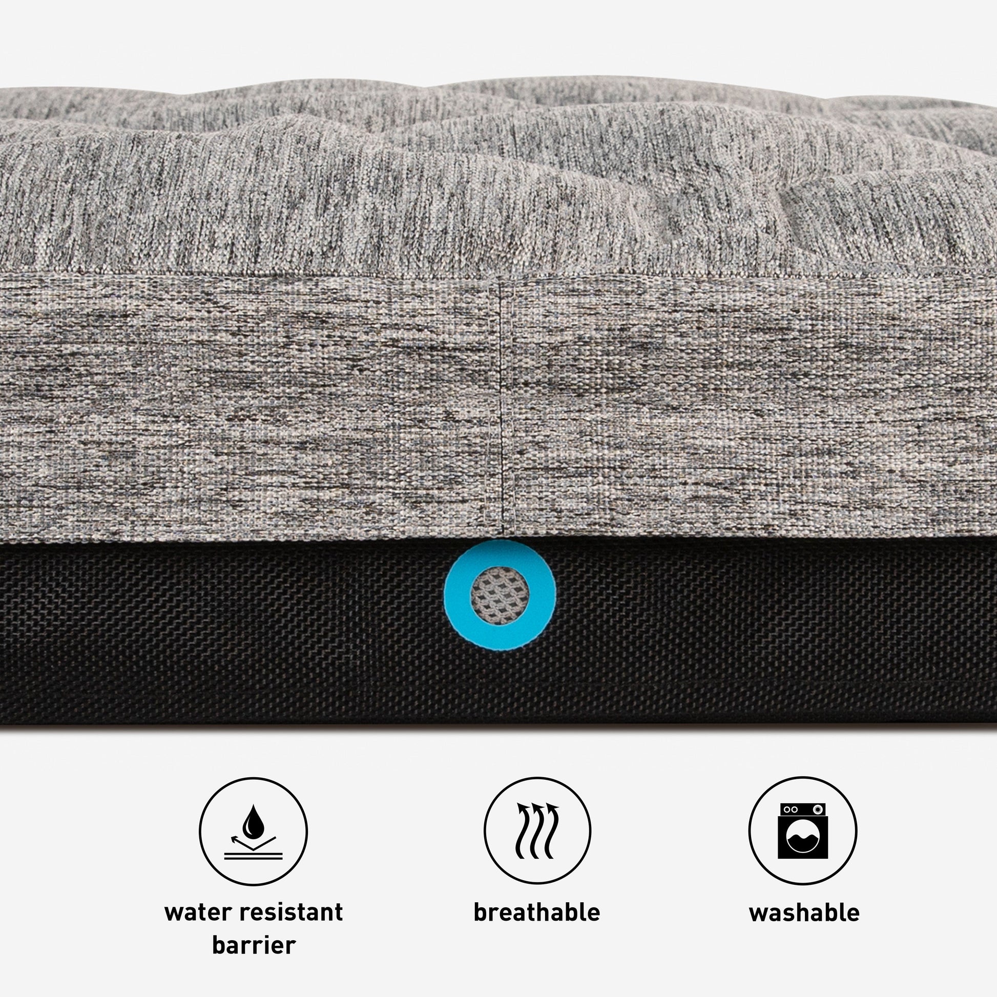 Bedgear Performance Dog Bed water resistant, breathable, and washable features