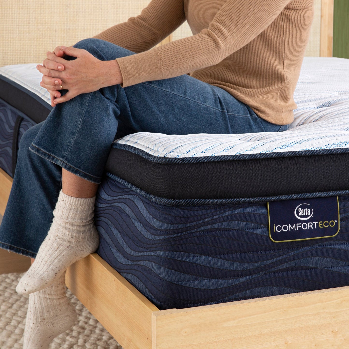 Serta iComfortECO Quilted Hybrid Plush Pillow Top Mattress