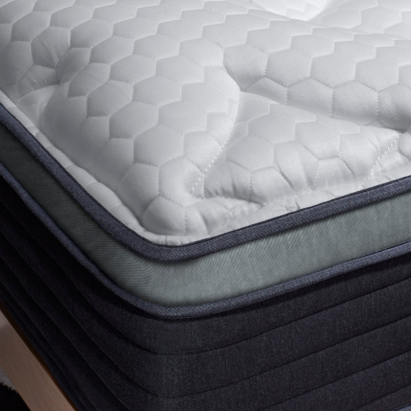 Helix Plus Luxe Medium Hybrid Mattress GlacioTex closeup