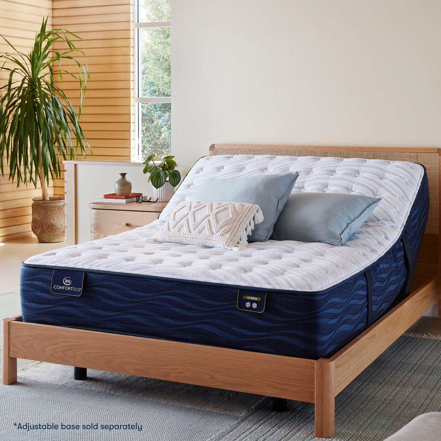 Serta iComfortECO Quilted Hybrid Extra Firm Mattress In Bedroom
