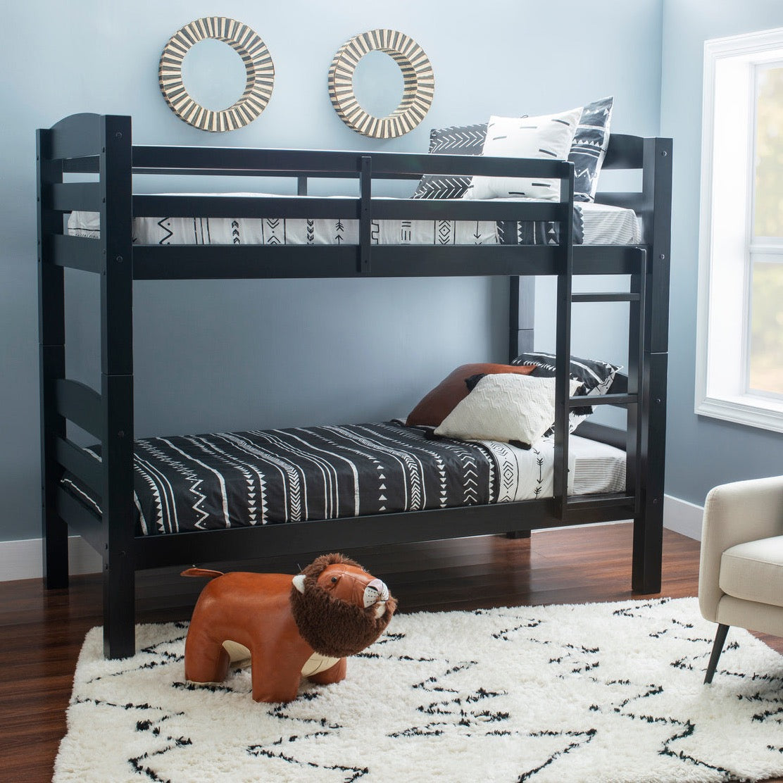 Twin Bunk Bed and Mattress Set