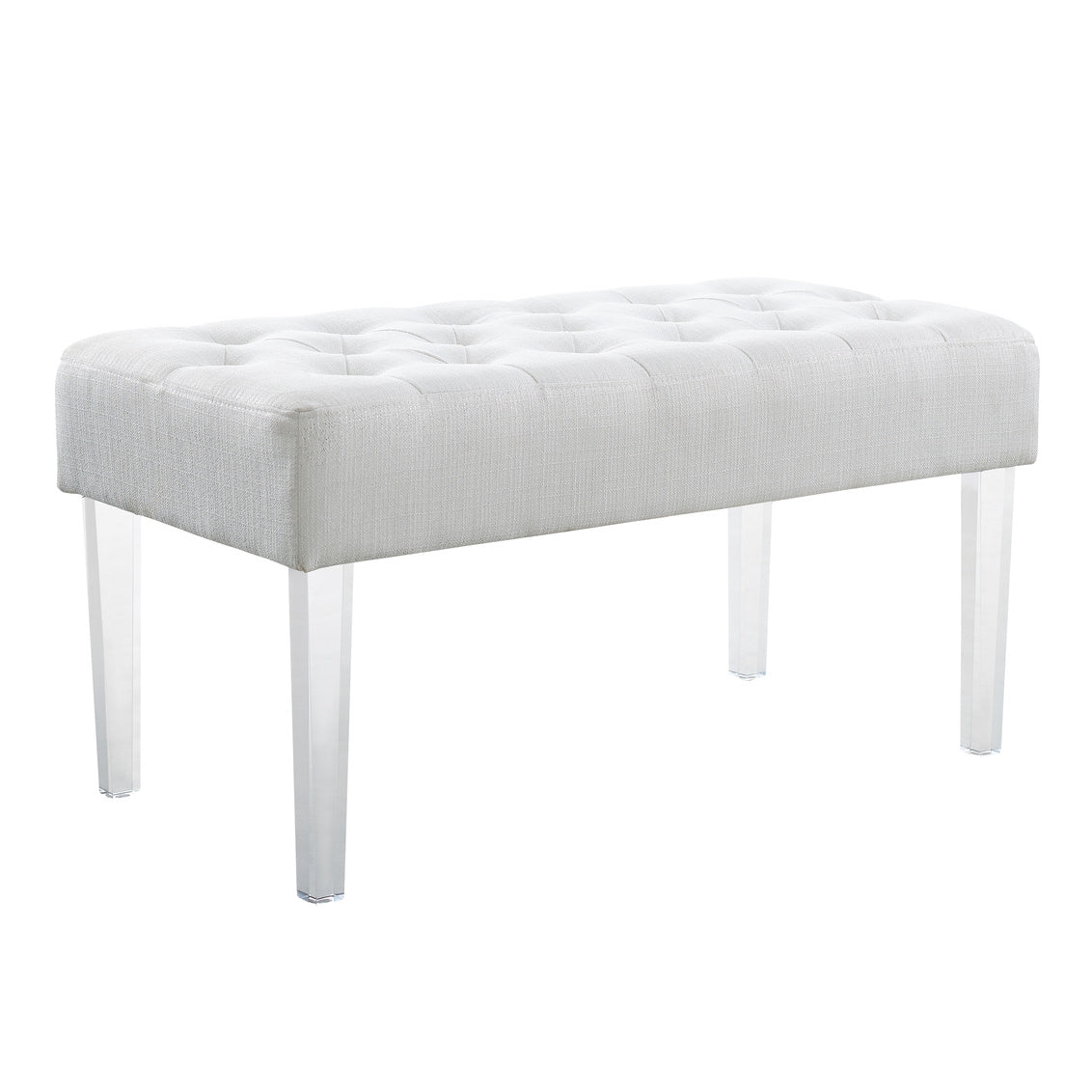 Ella Acrylic Leg Upholstered Bench Lurex-silouhette