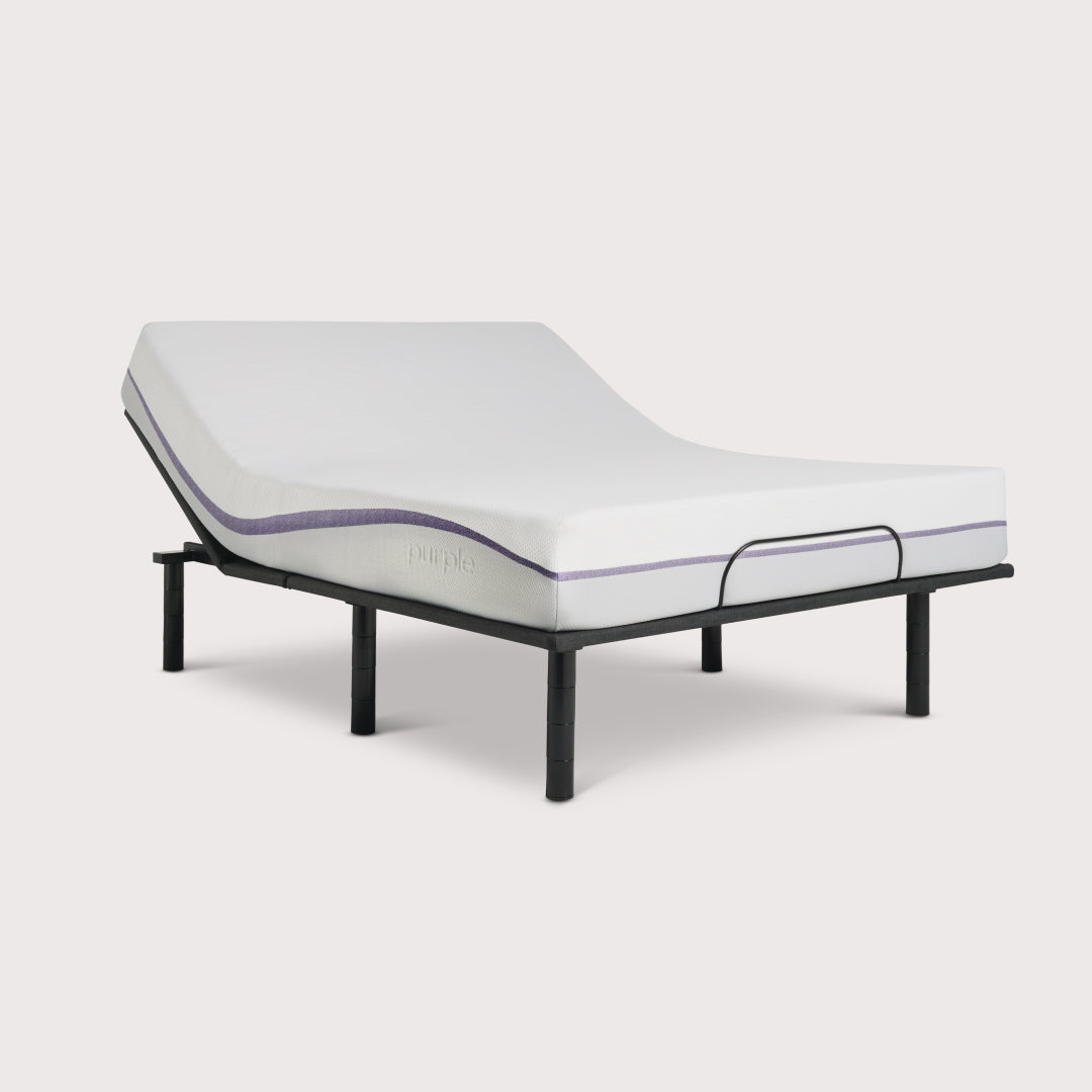 Purple Adjustable Bed Base silhouette with mattress.