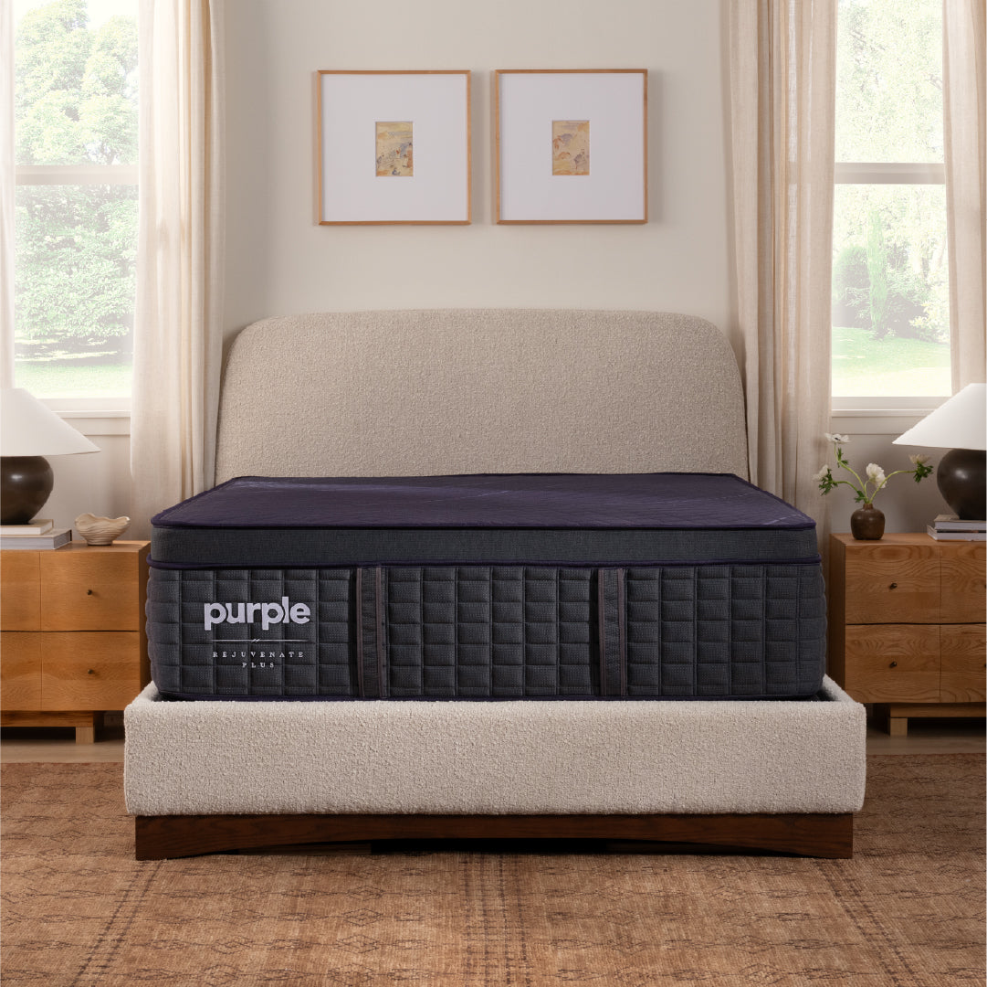 Purple Rejuvenate Plus bedroom lifestyle image.