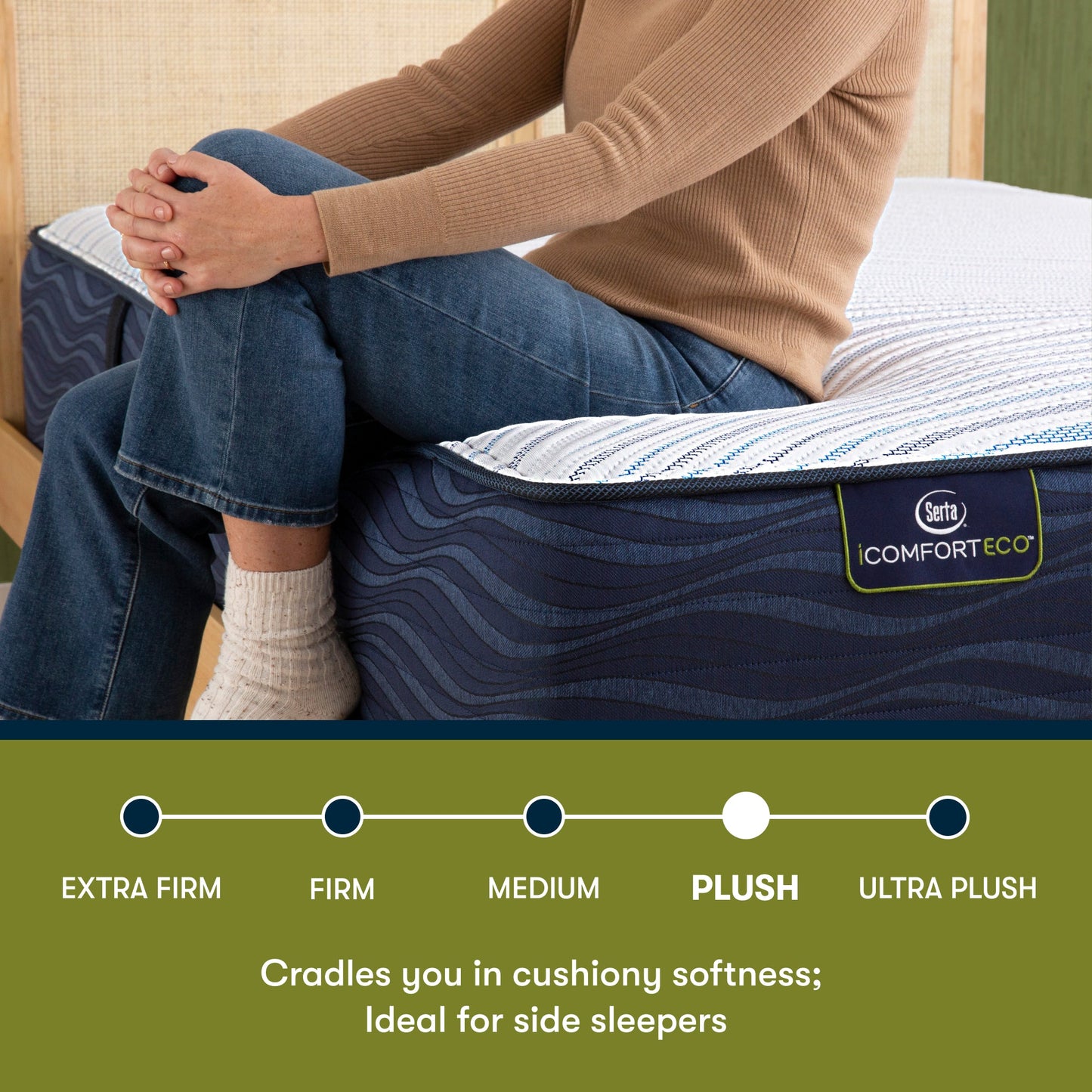 Serta iComfortECO Smooth Hybrid Plush Mattress Comfort Level