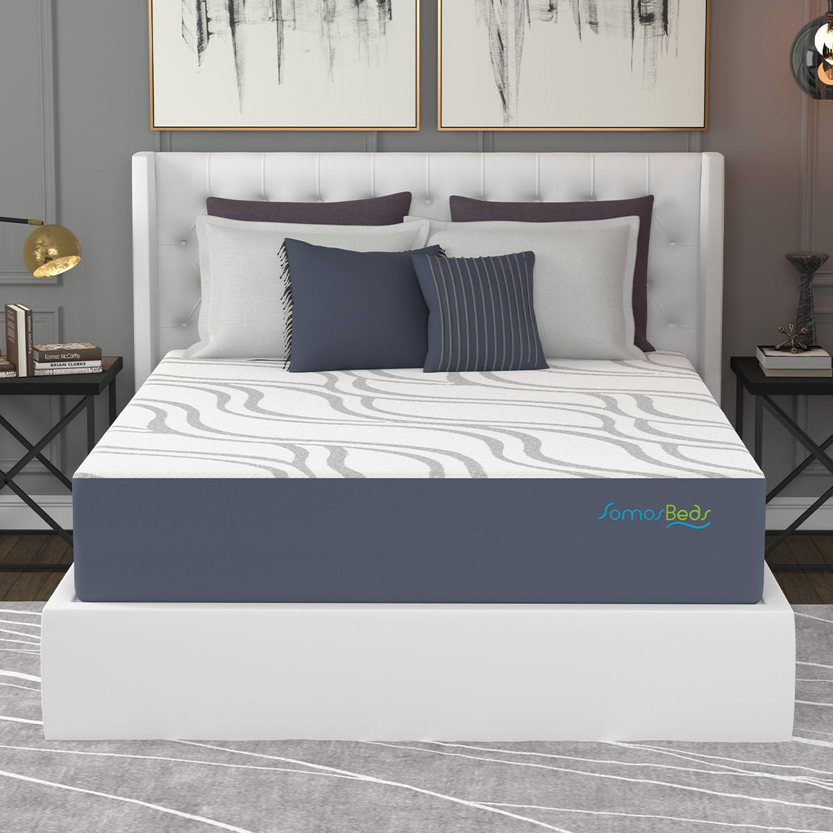 SomosBeds Ultimate Cooling Plush Mattress - Front View