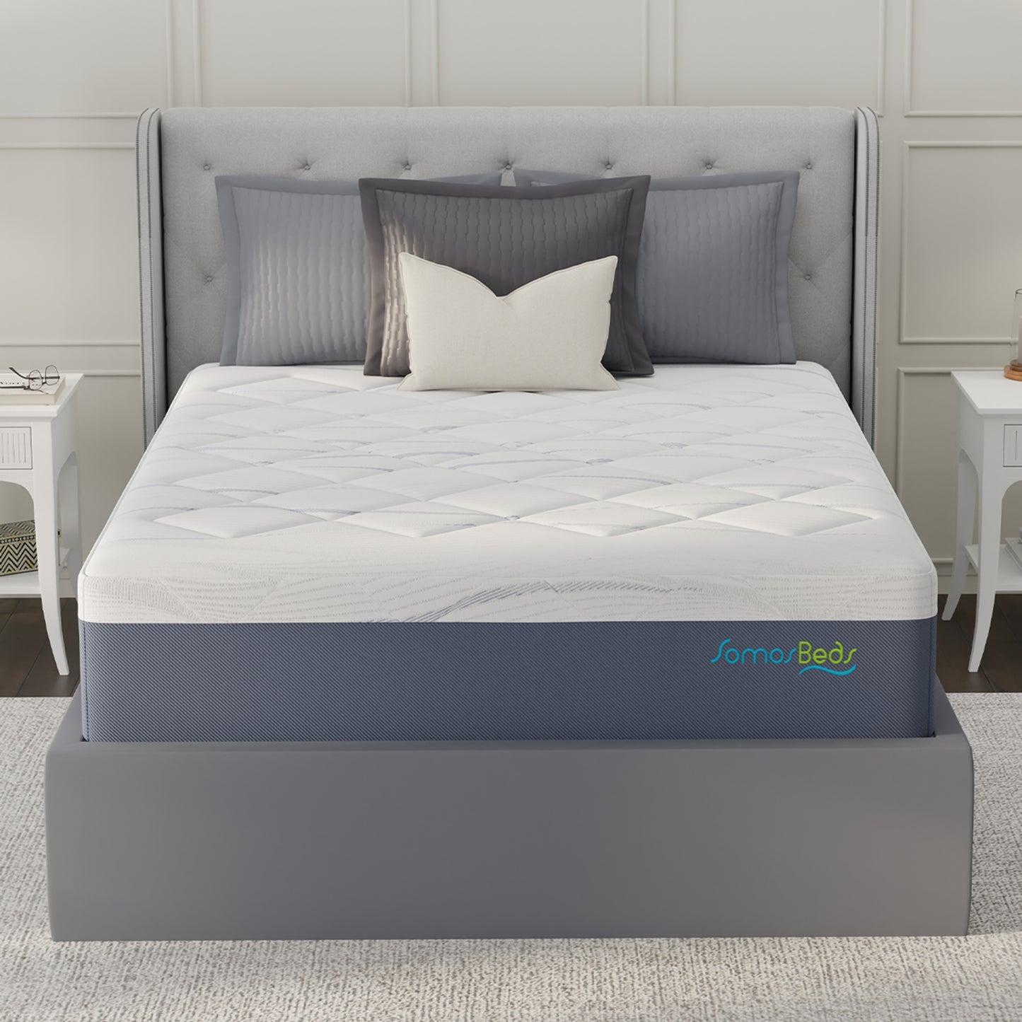 SomosBeds Supreme Plush Pillow Top Mattress - Front View