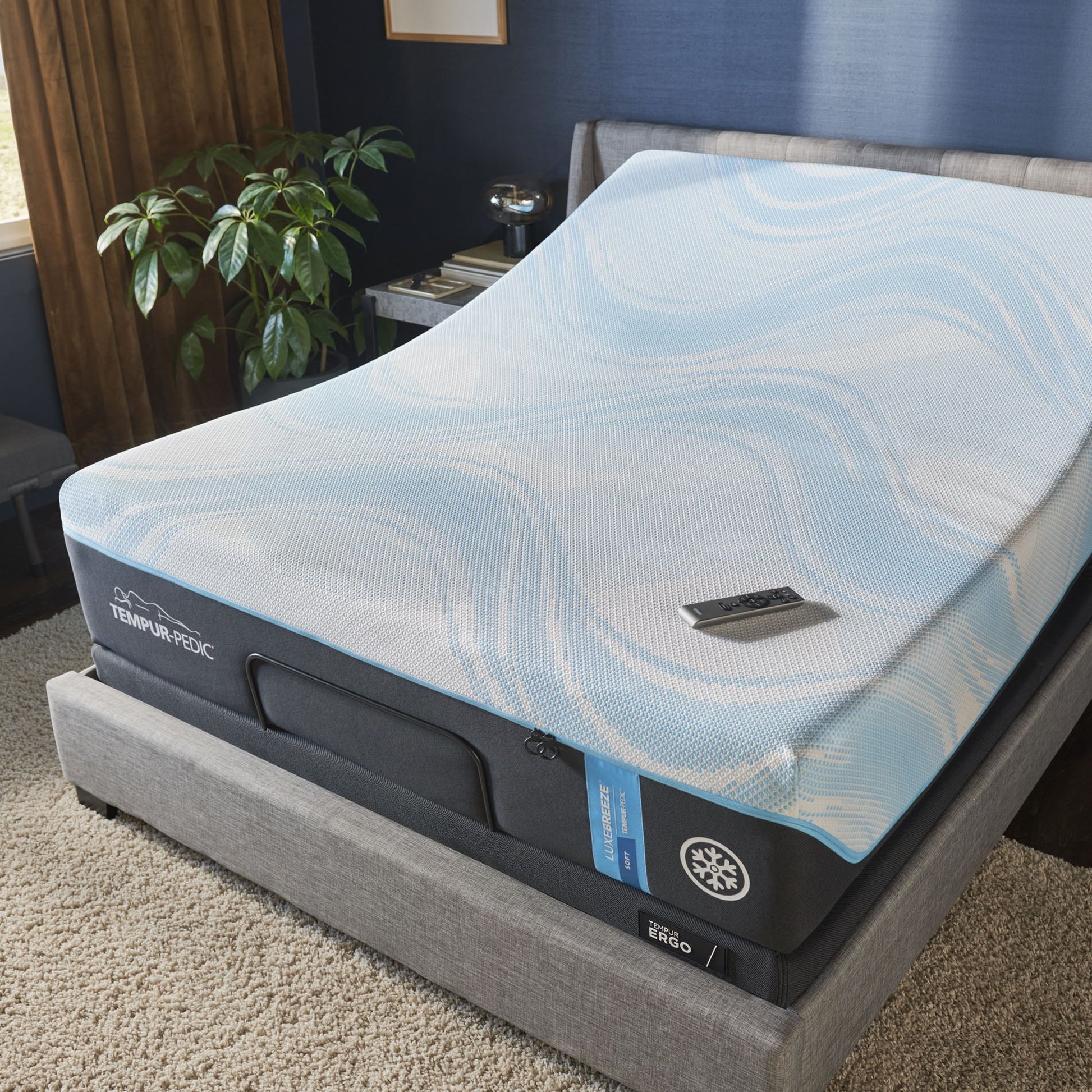 Mattress on a Tempur-Pedic Ergo 3.0 Adjustable Base