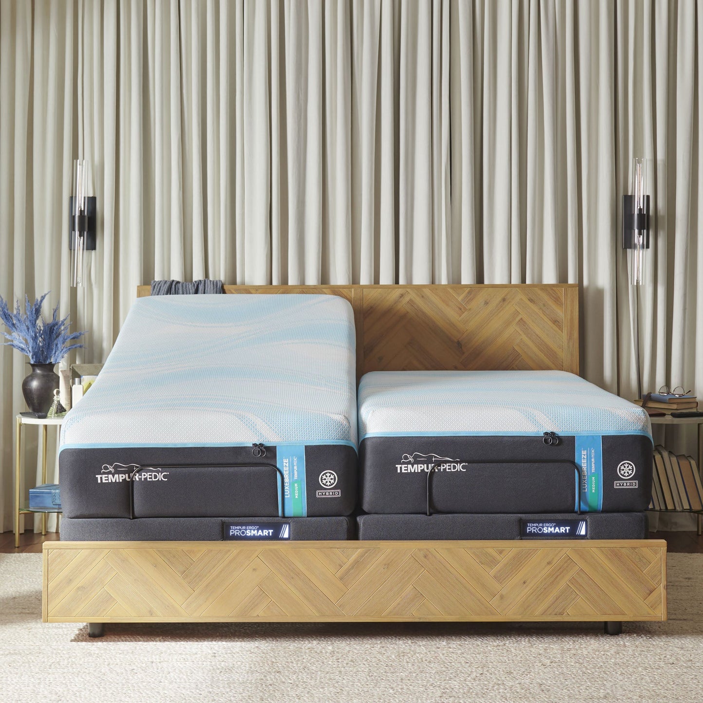 Mattress on a Tempur-Pedic Ergo ProSmart Adjustable Base