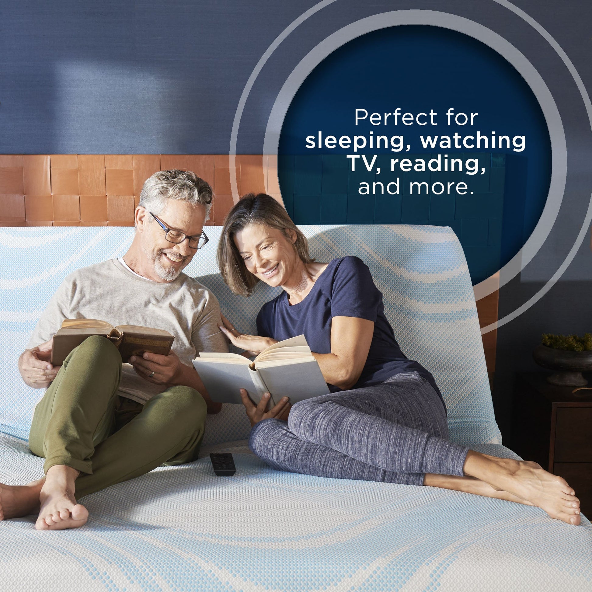 Tempur-Pedic Ergo ProSmart Adjustable Base, perfect for sleeping, watching TV, reading, and more.