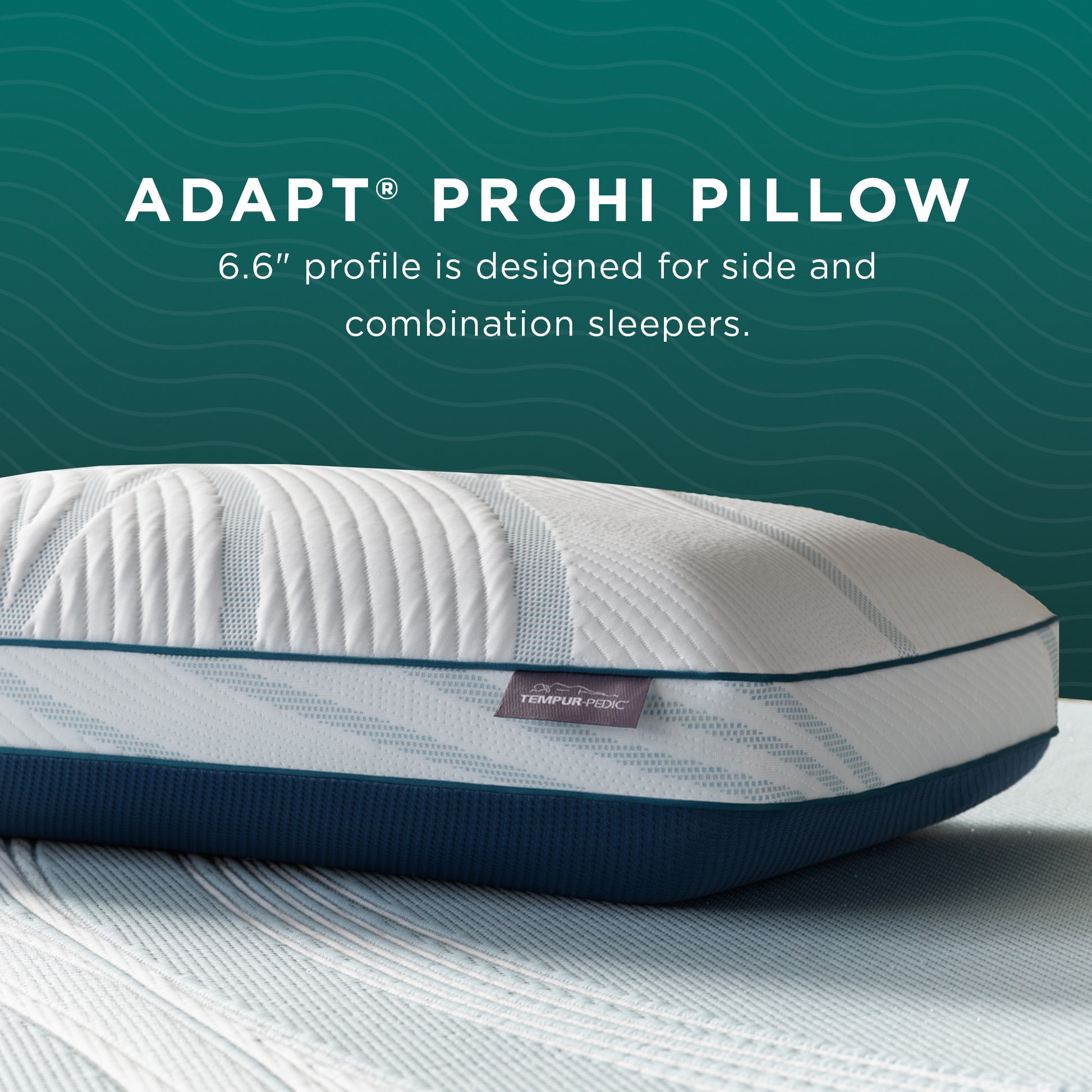 TemperPedic Adapt ProHi Adjust Pillow 6.6 inch profile is designed for side and combination sleepers.