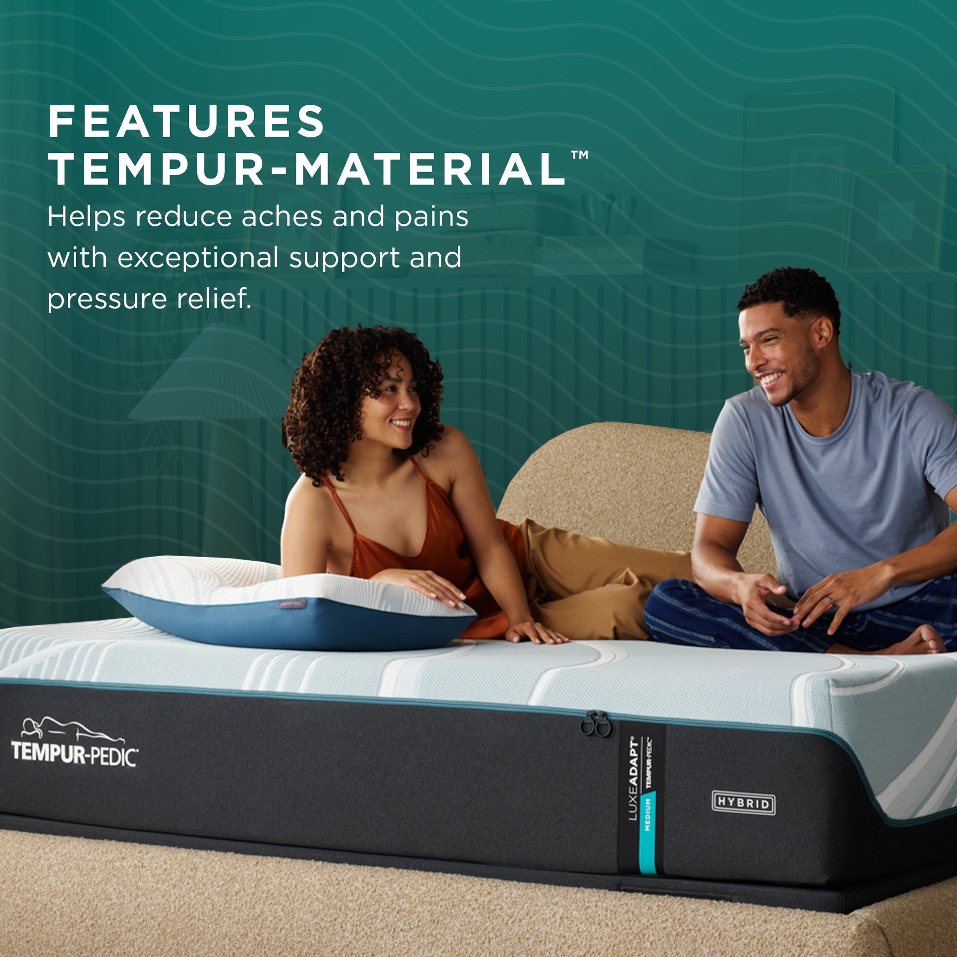 TemperPedic Adapt Pro Low Adjust Pillow features TEMPUR-Material. Helps reduce aches and pains with exceptional support and pressure relief.