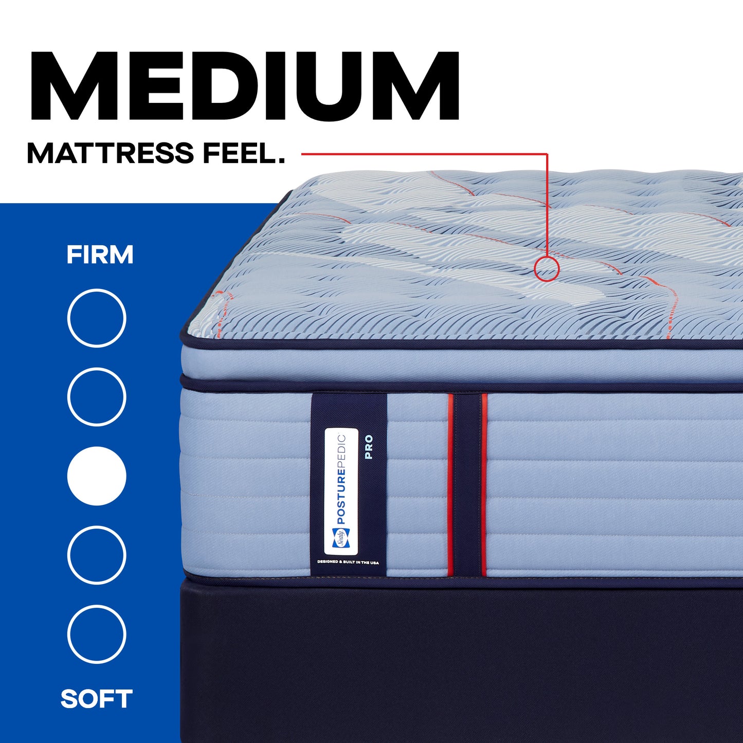 Sealy Posturepedic® Pro Dakota Ridge Medium Euro Pillow Top Mattress - detail