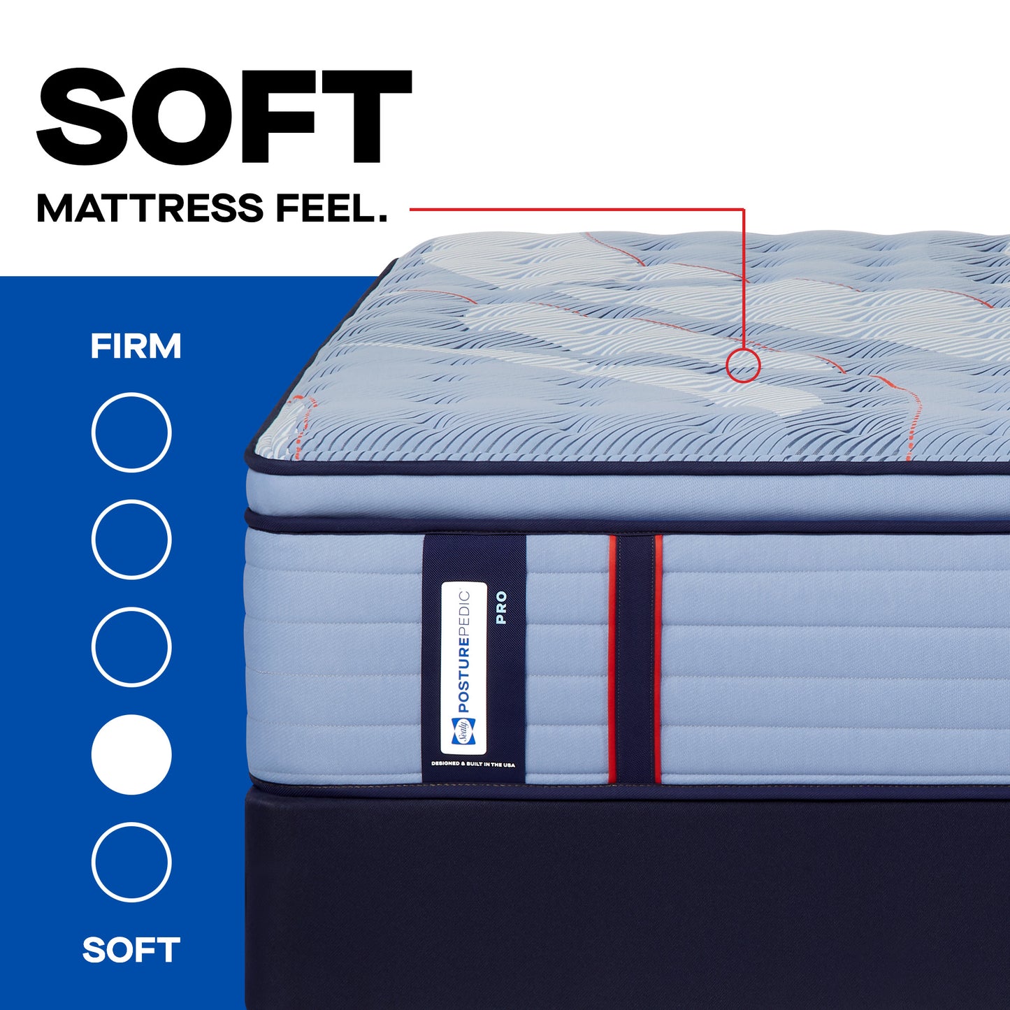 Sealy Posturepedic® Pro Dakota Ridge Soft Euro Pillow Top Mattress - detail