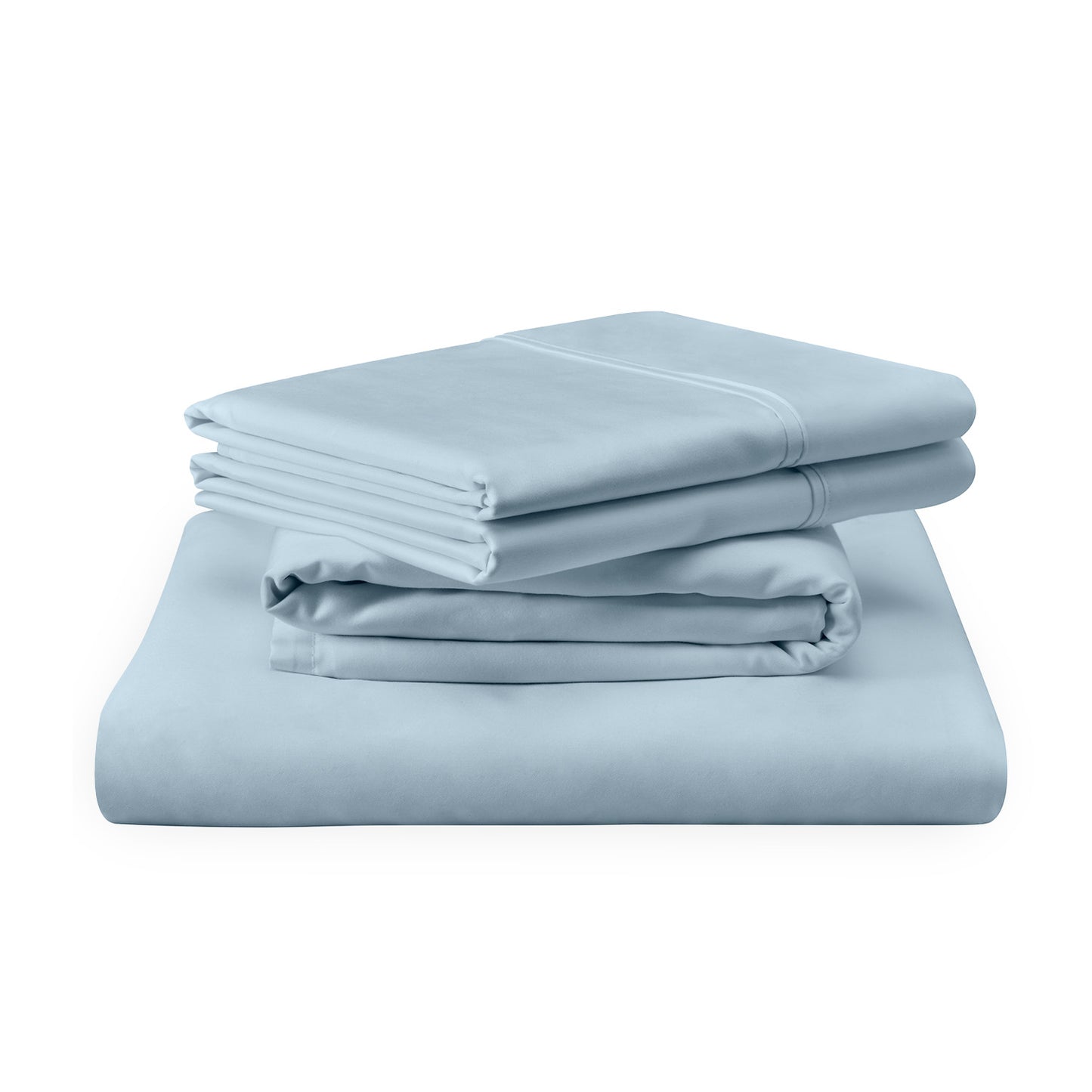 Tempur-pedic TEMPUR-Adapt® Luxe Egyptian Sheets stack in Sleepy Blue