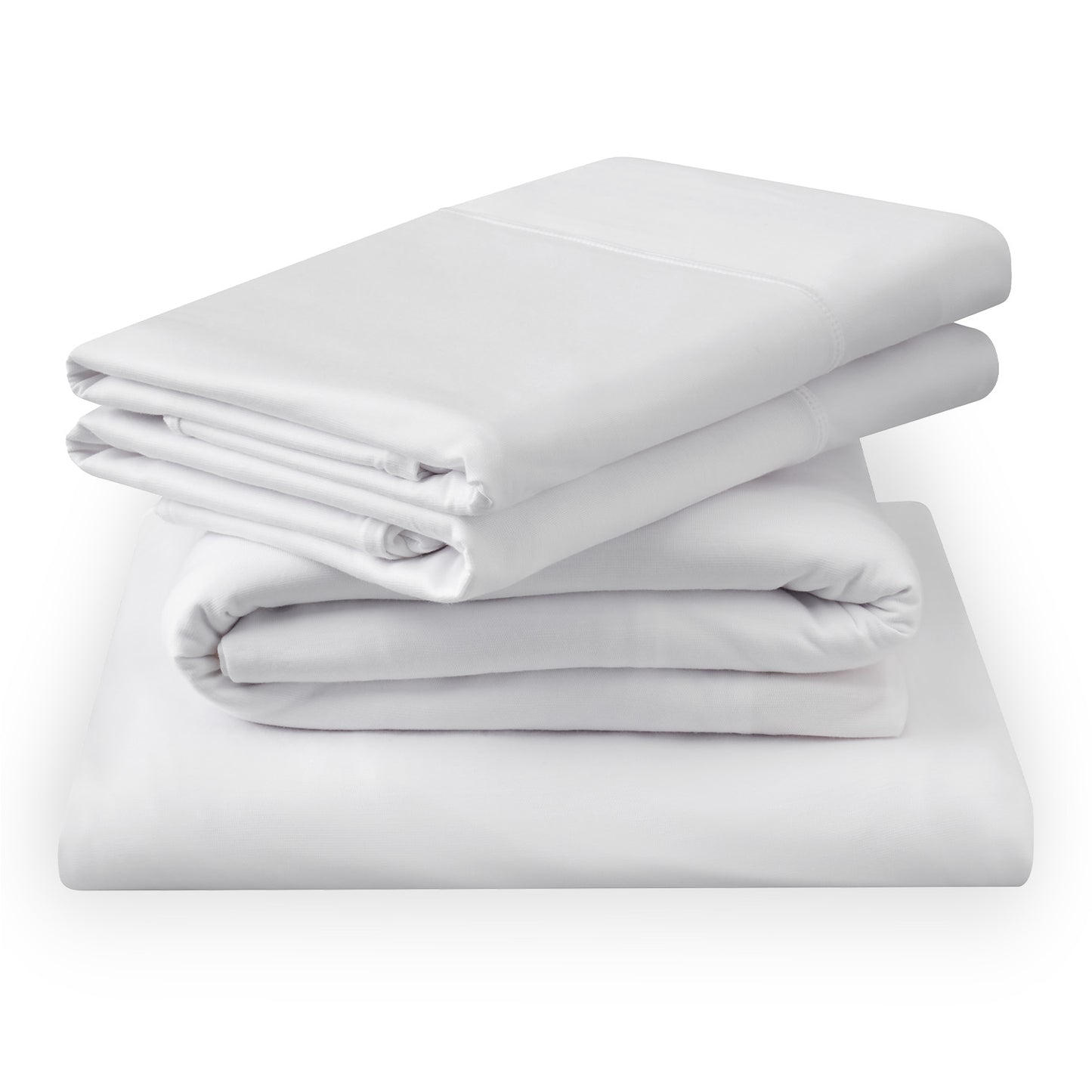 Tempur-pedic TEMPUR-Breeze® Cooling Sheets stack in white.