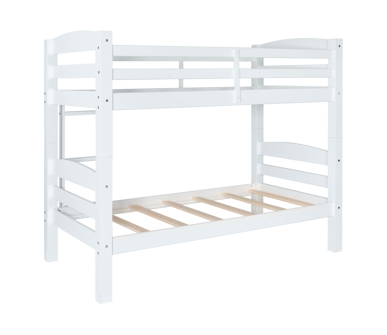 Levi Twin over Twin Bunk Bed in White-no mattress