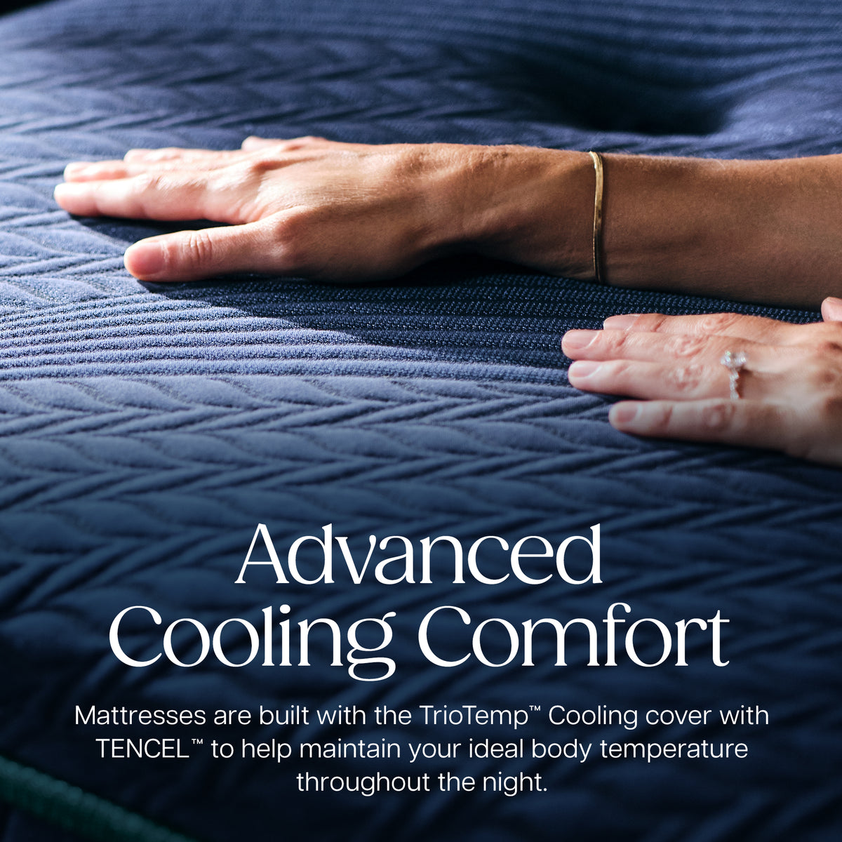 Stearns & Foster Legacy Soft Hybrid Mattress II - Advanced Cooling Comfort: Mattresses are built with the TrioTemp Cooling cover with TENCEL to help maintain your ideal body temperature throughout the night.