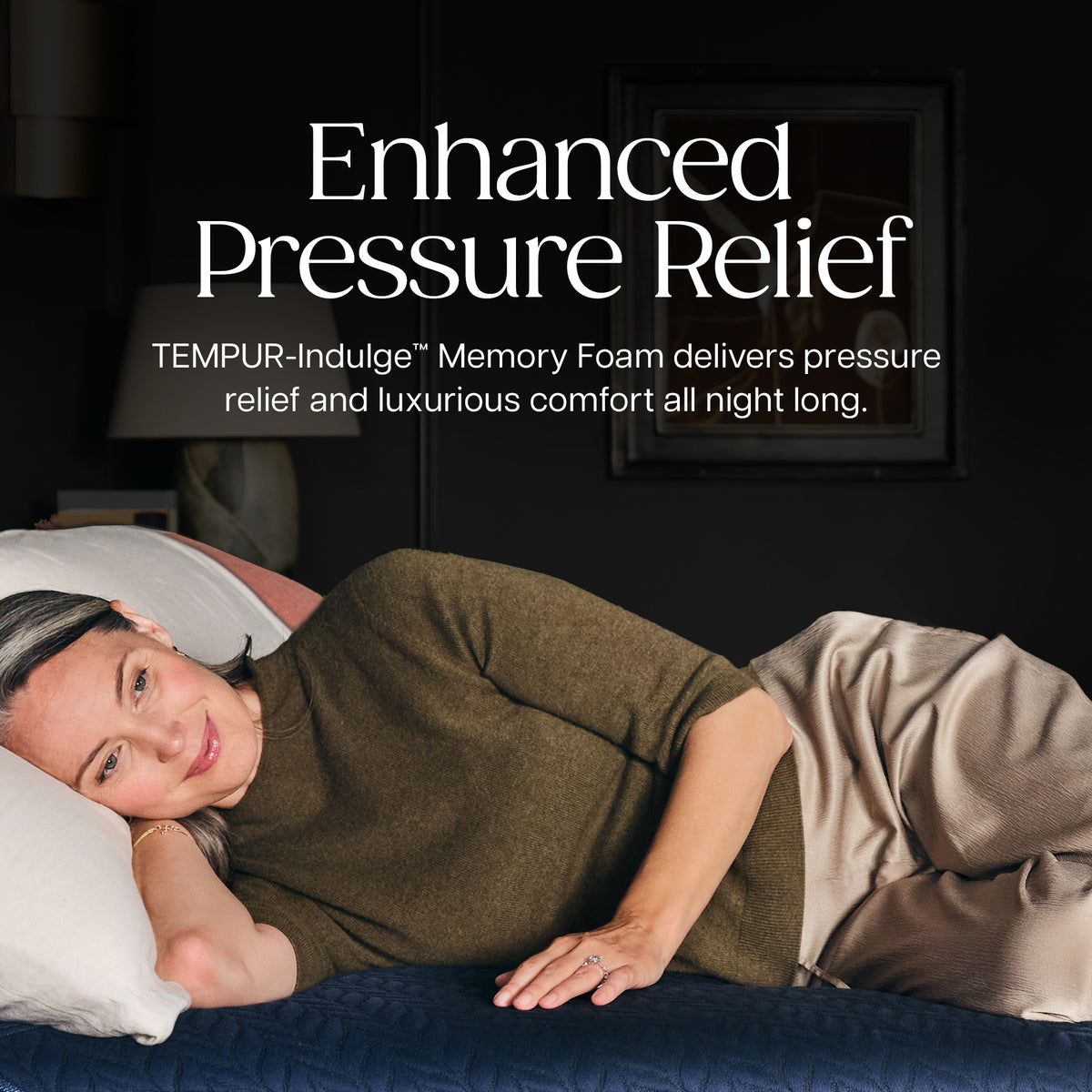 Stearns & Foster Lux Estate Soft Hybrid Mattress II - Enhanced Pressure Relief: TEMPUR-Indulge Memory Foam delivers pressure relief and luxurious comfort all night long.