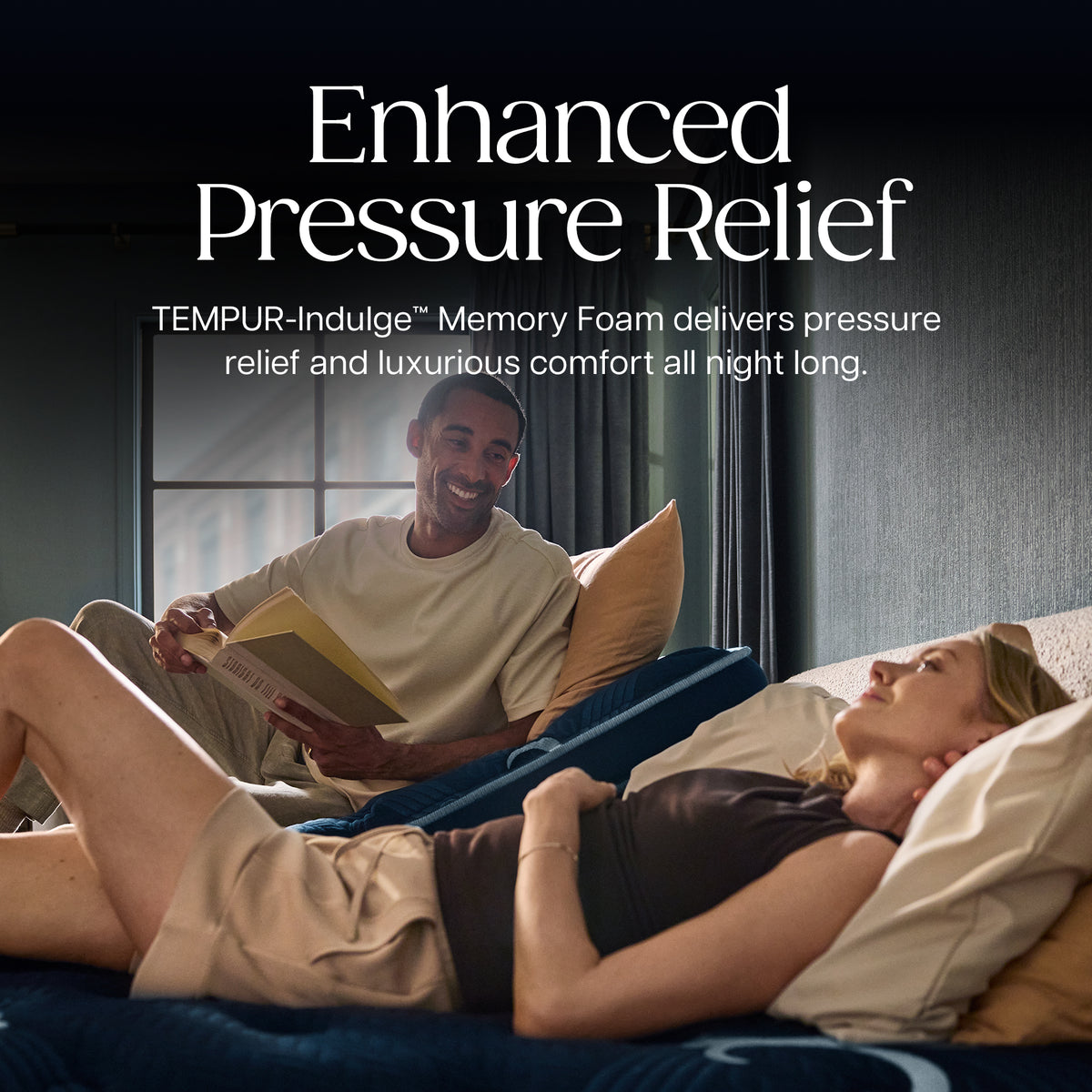 Stearns & Foster Lux Estate Soft Pillow Top Mattress II - Enhanced Pressure Relief: TEMPUR-Indulge Memory Foam delivers pressure relief and luxurious comfort all night long.