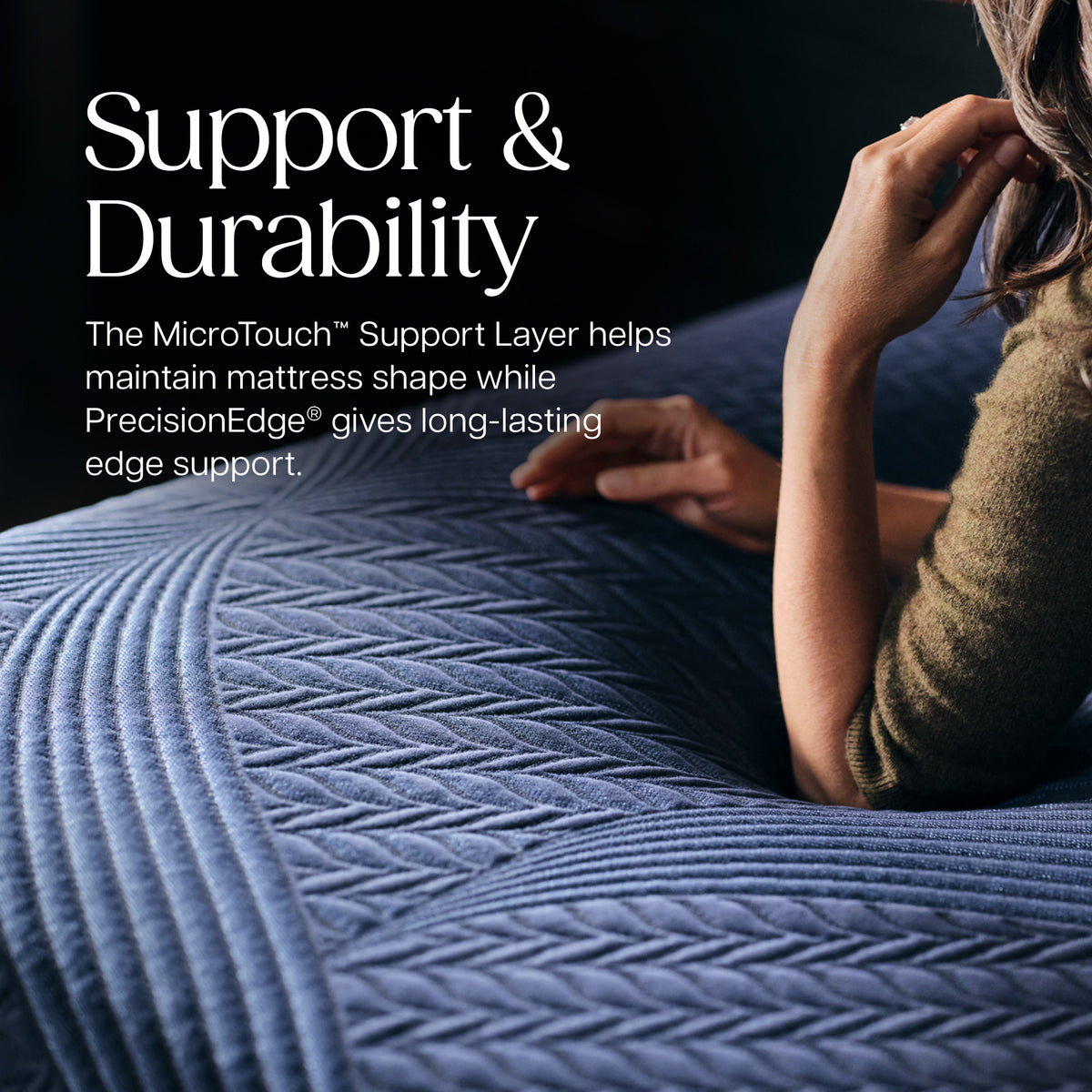 Stearns & Foster Reserve Medium Hybrid Mattress II - Support & Durability: The MicroTouch Support Layer helps maintain mattress shape while PrecisionEdge gives long-lasting edge support.