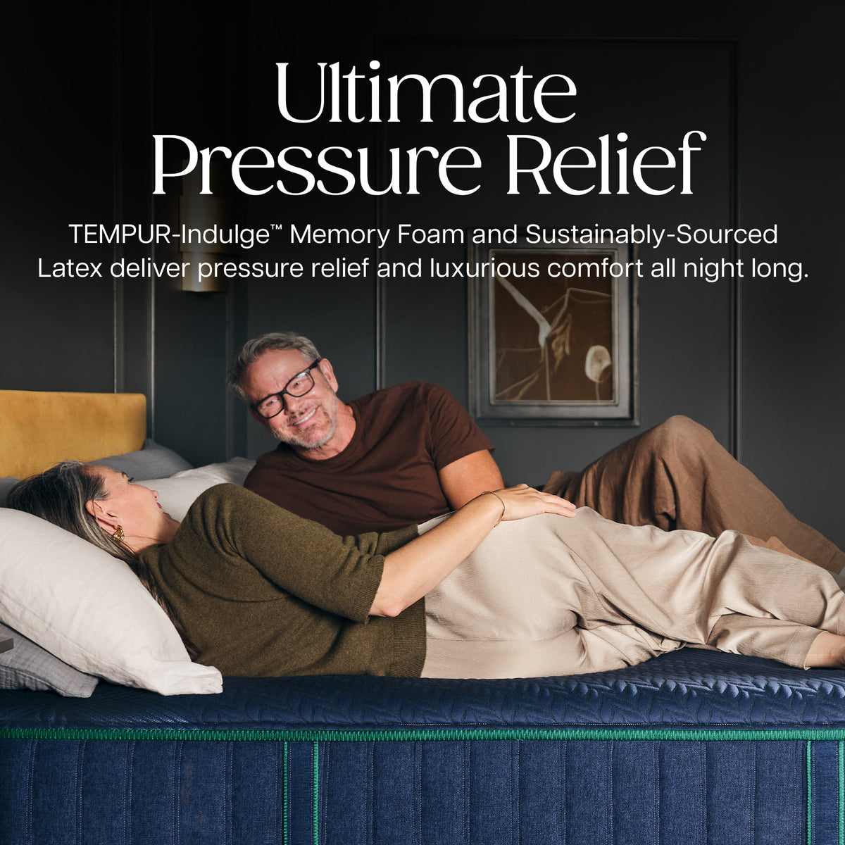 Stearns & Foster Reserve Medium Mattress II - Ultimate Pressure Relief: TEMPUR-Indulge Memory Foam and Sustainably-Sourced Latex deliver pressure relief and luxurious comfort all night long.