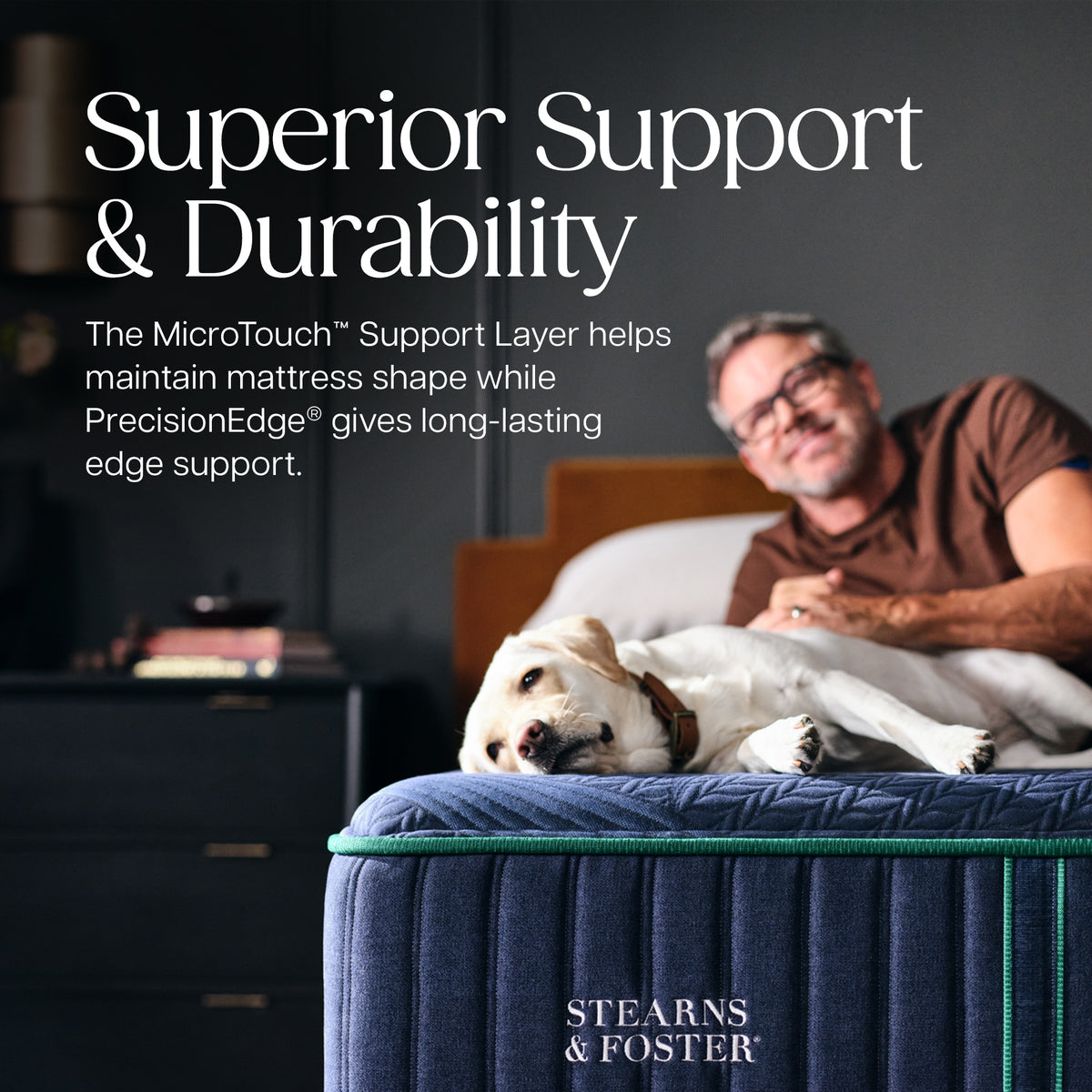 Stearns & Foster Reserve Medium Mattress II - Superior Support & Durability: The MicroTouch Support Layer helps maintain mattress shape while PrecisionEdge gives long-lasting edge support.