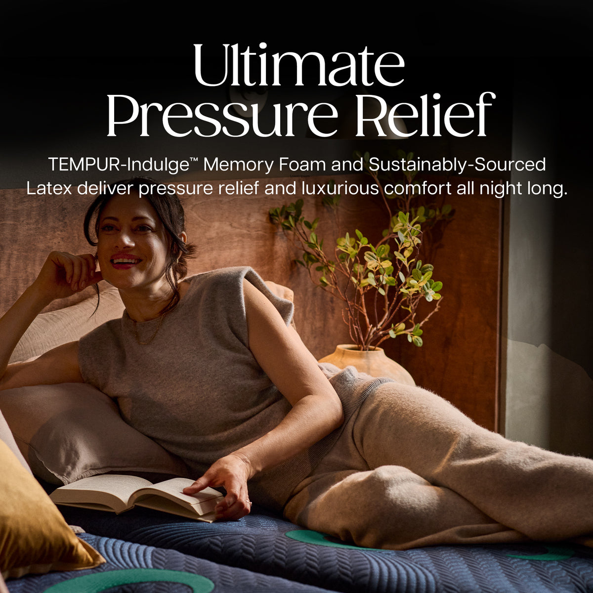 Stearns & Foster Reserve Soft Pillow Top Mattress II - Ultimate Pressure Relief: TEMPUR-Indulge Memory Foam and Sustainably-Sourced Latex deliver pressure relief and luxurious comfort all night long.