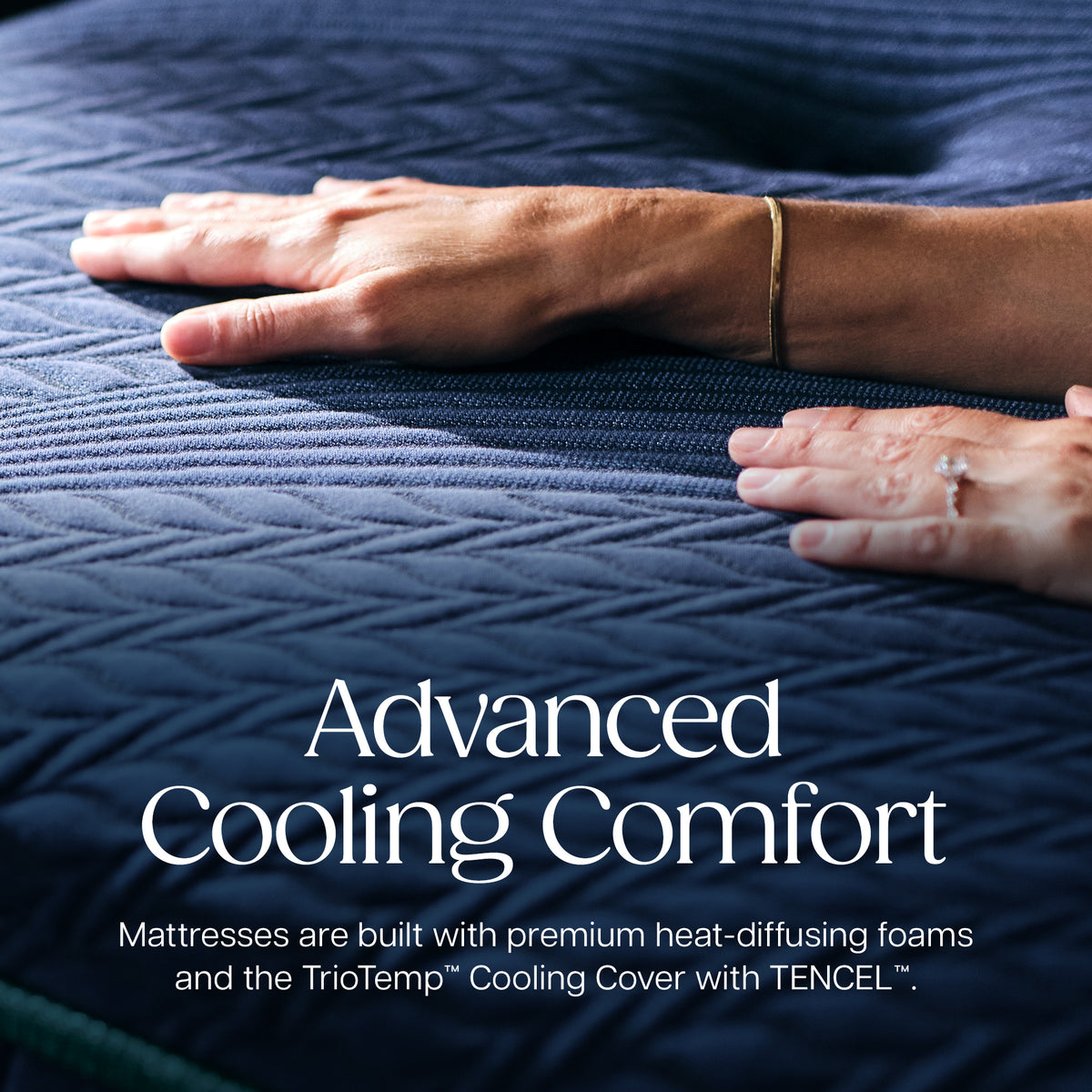 Stearns & Foster Reserve Soft Pillow Top Mattress II - Advanced Cooling Comfort: Mattresses are built with premium heat-diffusing fibers, as in the TrioTemp Cooling Cover with TENCEL.